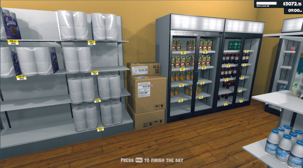 Storing boxes in alcoves
