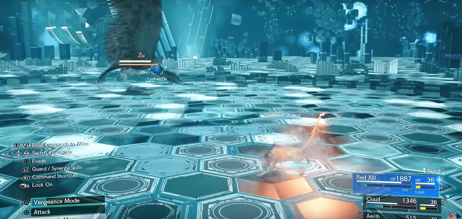 Sentinel Stance in Final Fantasy 7 Rebirth