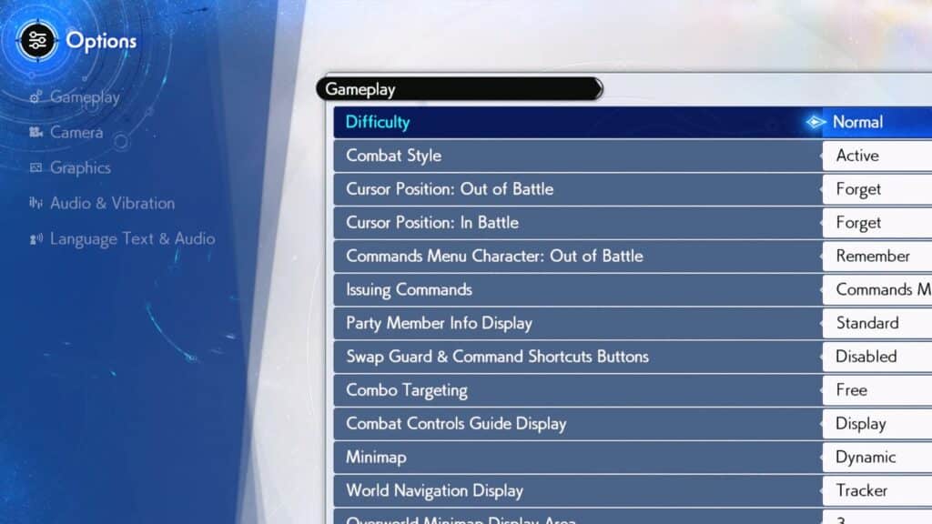 Final Fantasy 7 Rebirth: Best Settings to Use - Options
