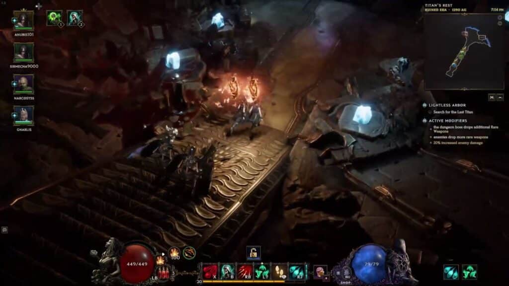 Exploring a Dungeon in multiplayer