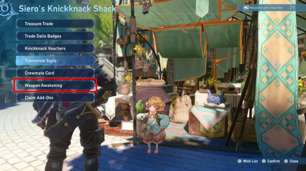 Granblue Fantasy Relink weapon awakening