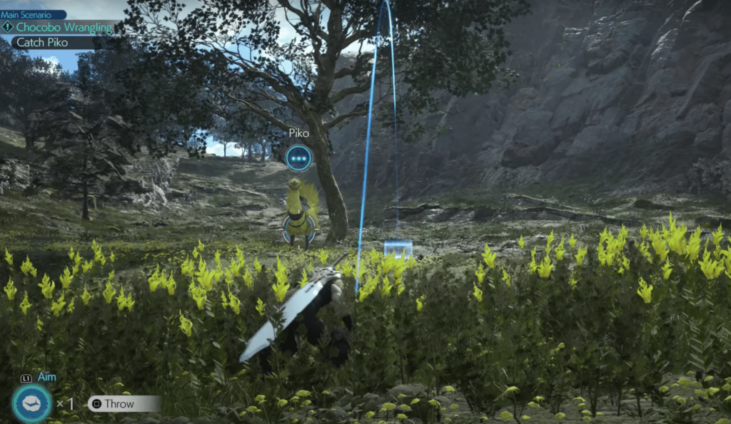 throwing a rock behind piko will distract it