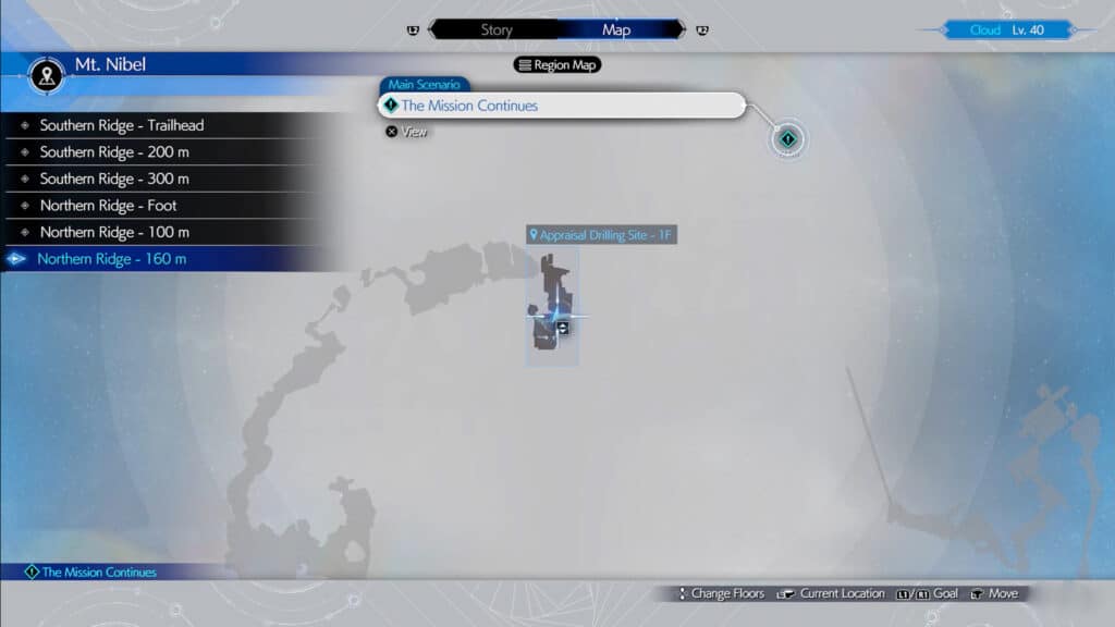 COmet Materia on Map