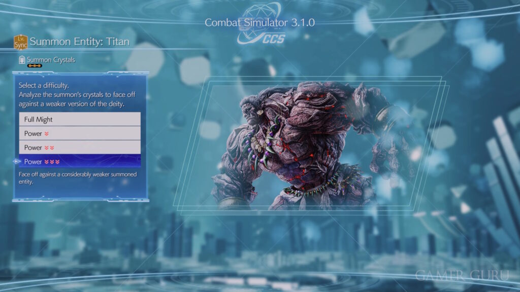 Weakened Titan battle option