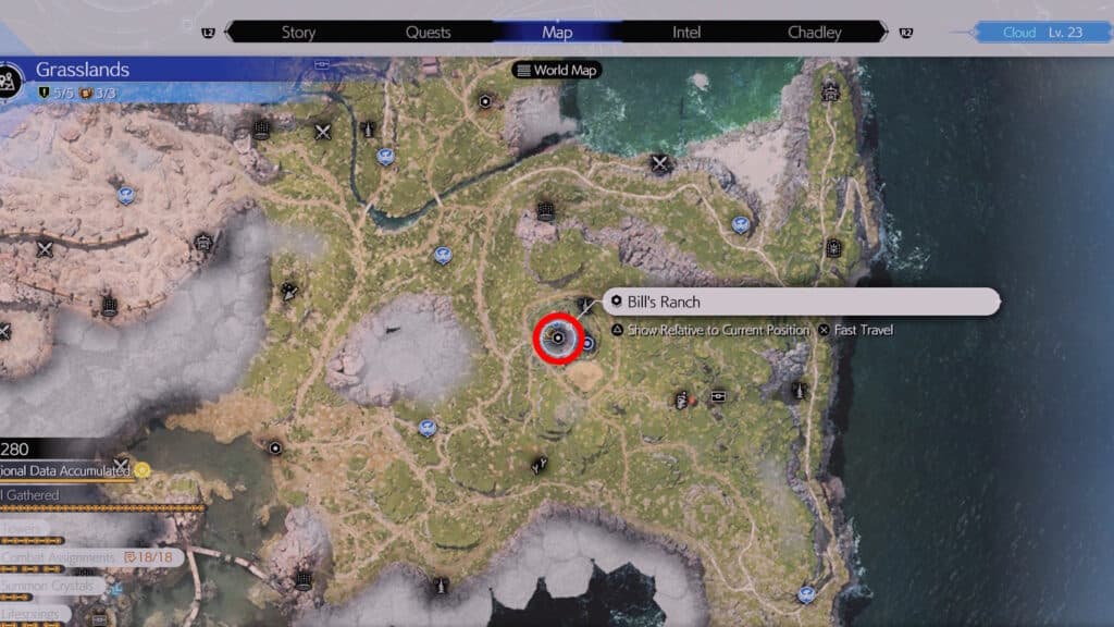 Bill's Ranch location