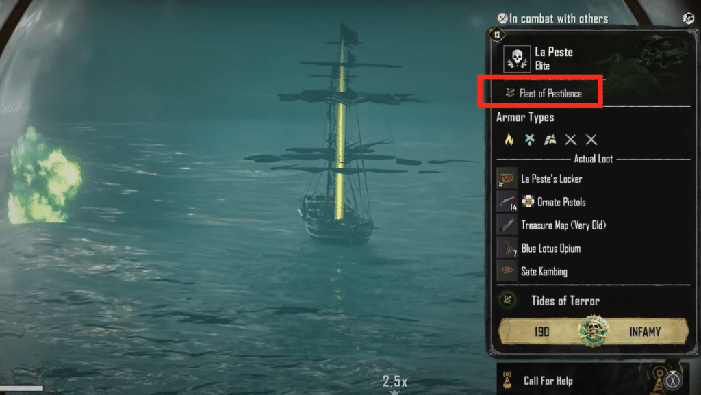ship that is a part of the fleet of pestilence