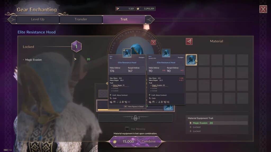 Showing the duplicate item requirement for Unlock