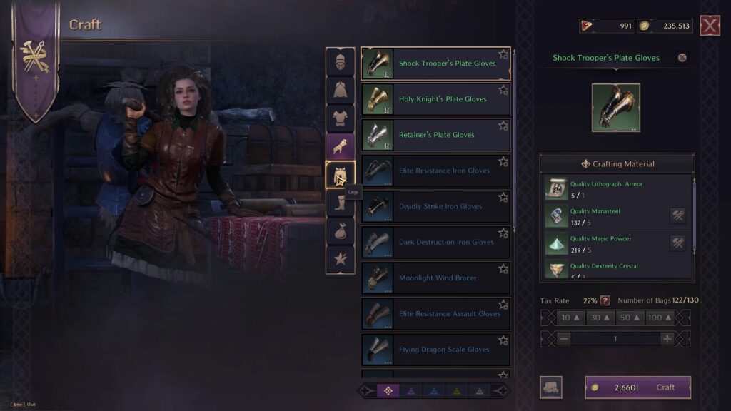 Crafting is one of the many ways to get gear