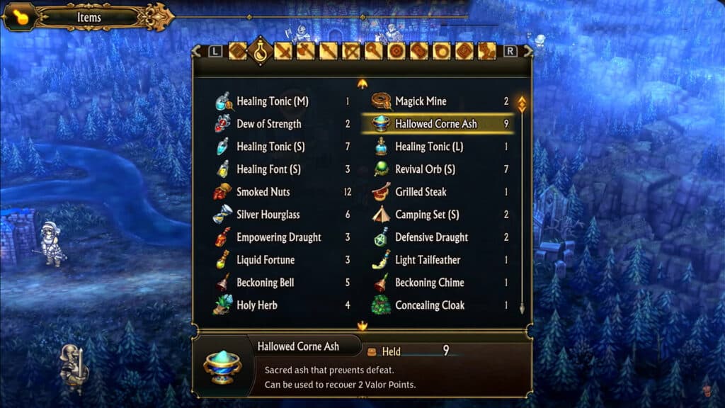 All items explained Unicorn Overlord avoid defeat ashes