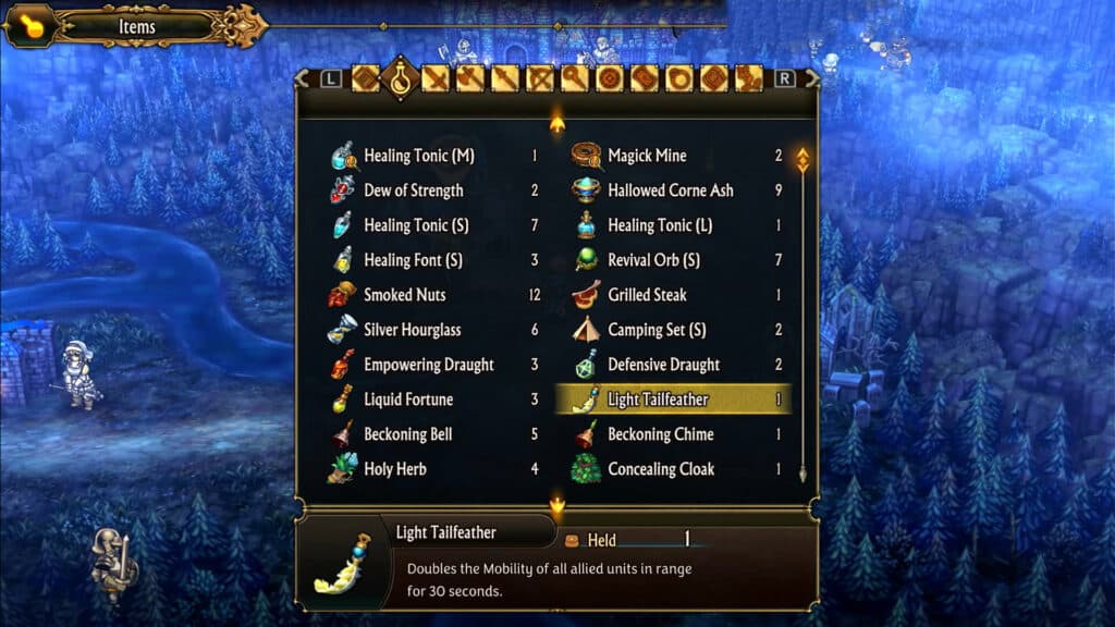 All items explained Unicorn Overlord more movility