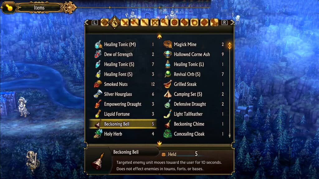 All items explained Unicorn Overlord tank bell