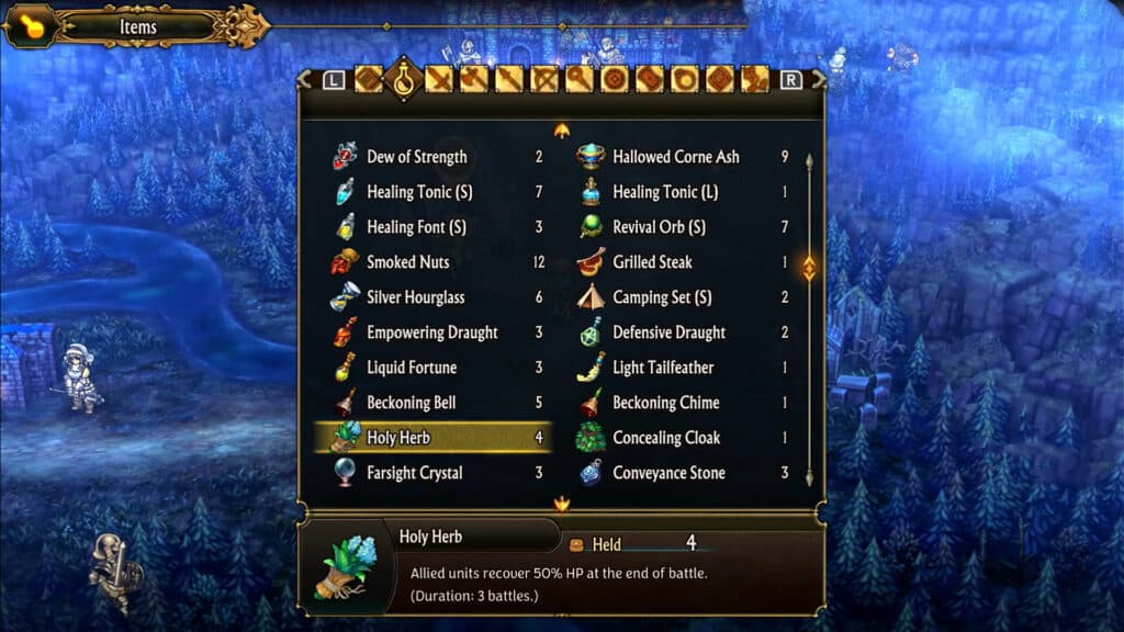 All items explained Unicorn Overlord holy herb