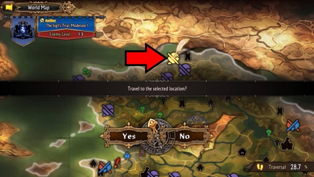 The Sigil’s Trial, Moderate I location