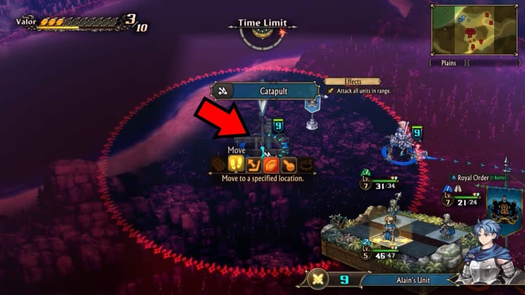 The Sigil’s Trial, Moderate I start - Use the Catapult