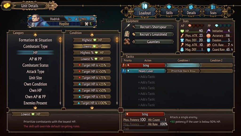 Unicorn Overlord Beginner's Guide - Tactics