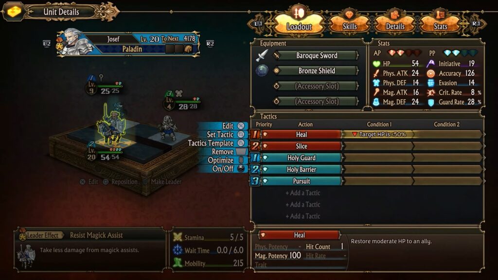 Example of a Heal Tactic