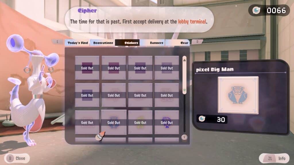 Splatoon 3 Side Order: How to Unlock Cipher's Siftings Shop and Get Rewards - Stickers