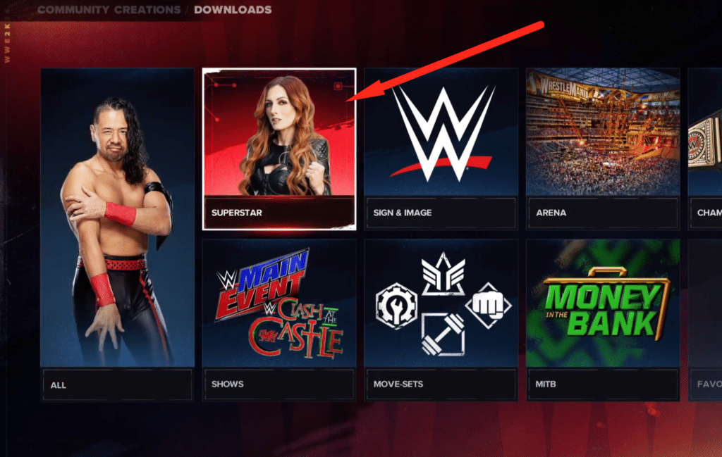 the superstar download option in downloads