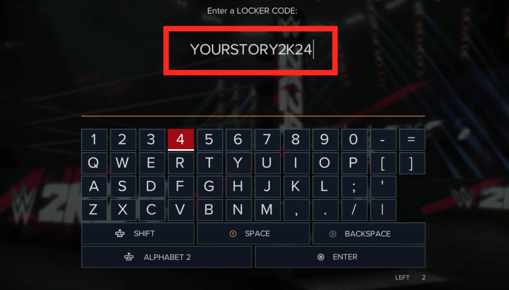 the code you need to enter for elite john cena