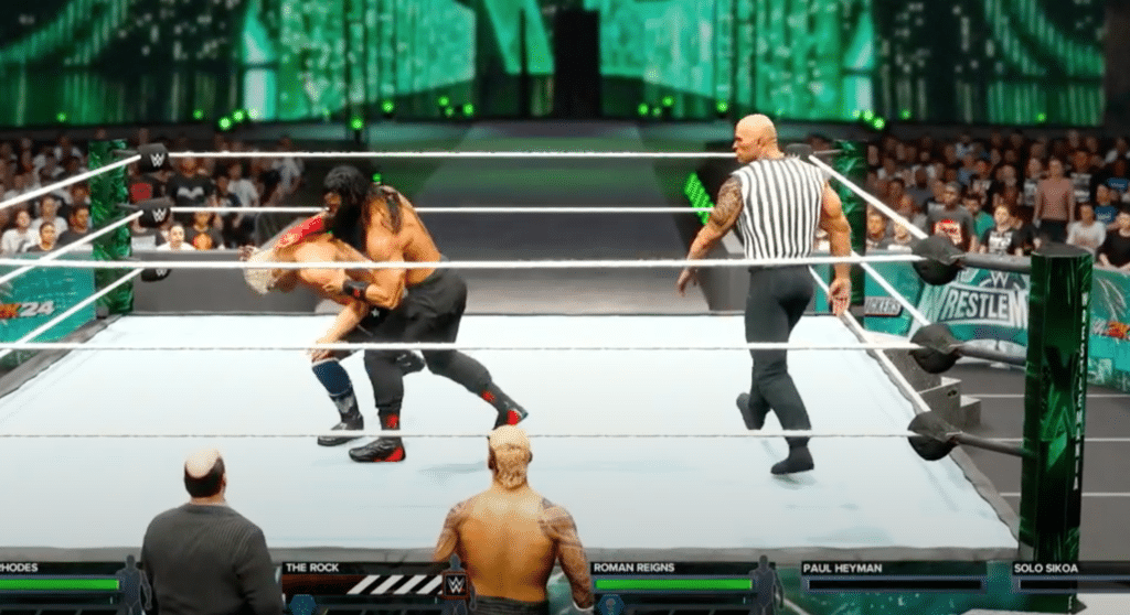 dragging an opponent in game.