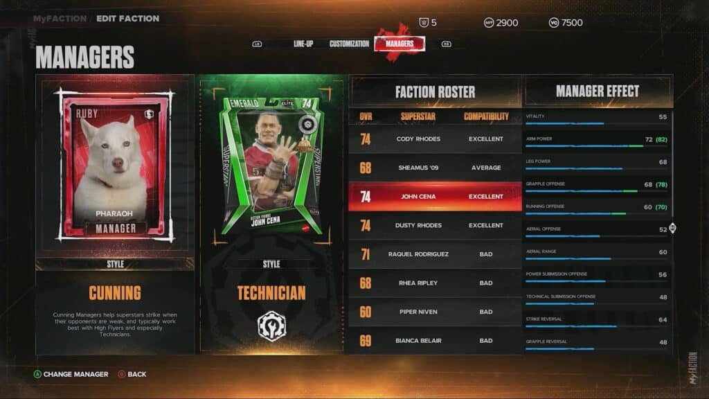 MyFACTION Management - Managers