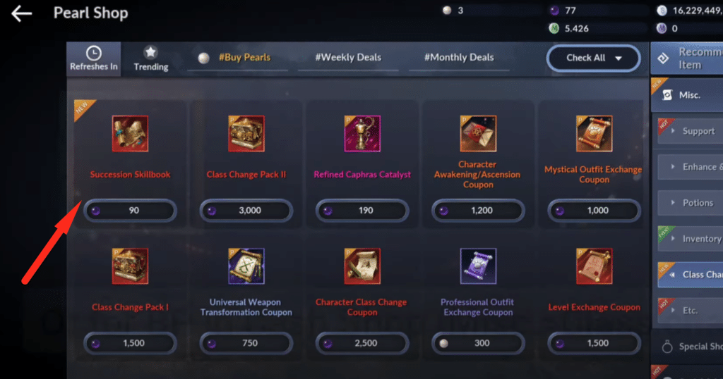 you can buy the skillbook for 90 black pearls at the pearl shop