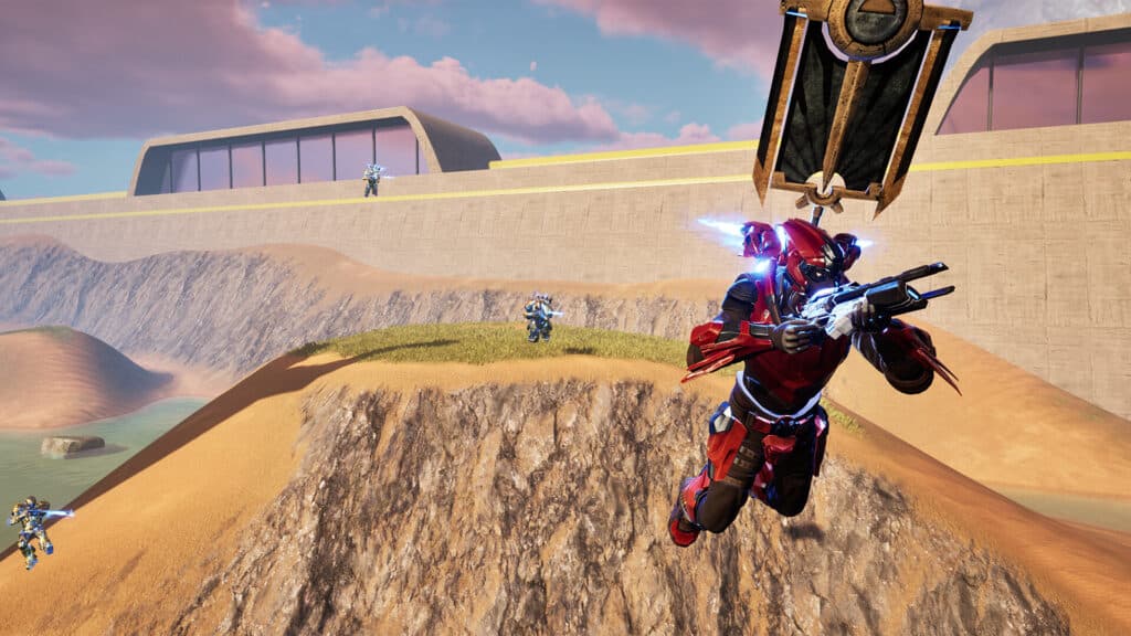 Tribes 3 promo shot of a character stealing a flag