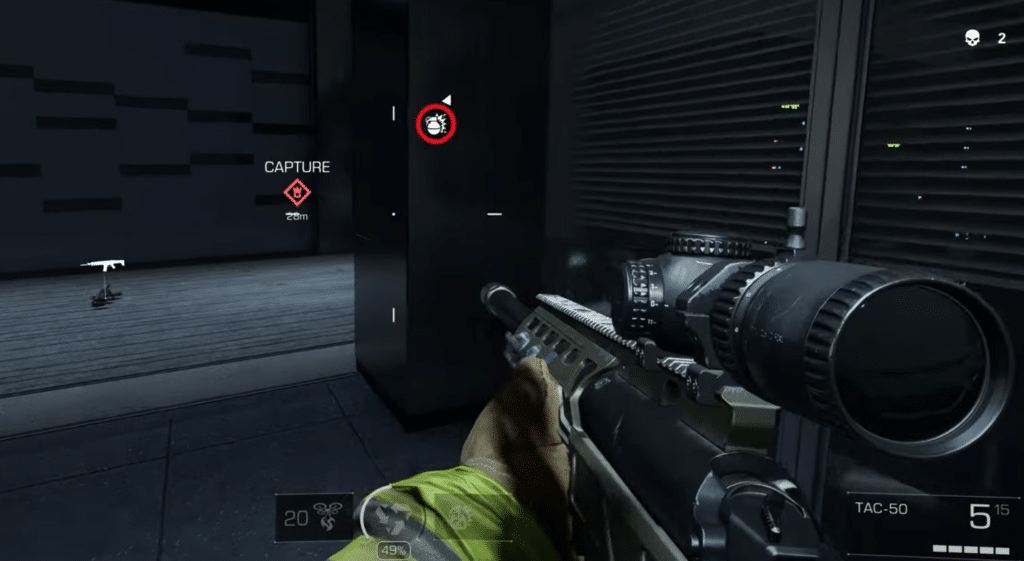 Gameplay with the TAC-50, showcasing what the weapon looks like in game.