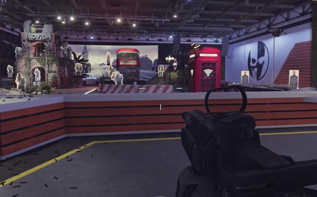The M16A4 assault rifle in game.