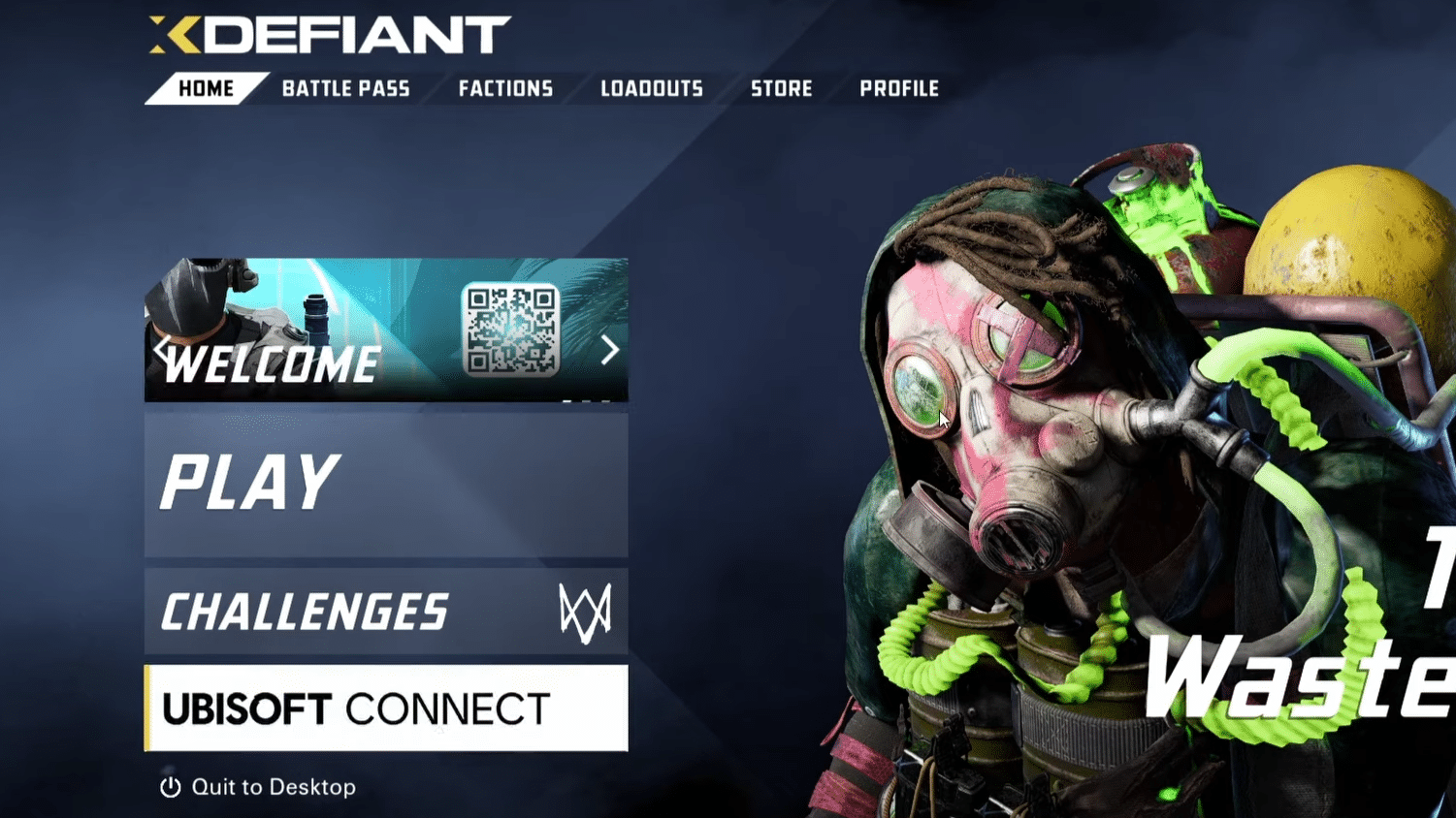XDefiant Home Screen