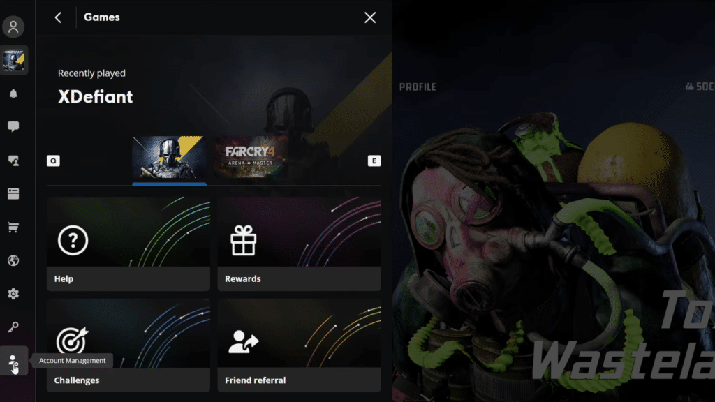 XDefiant Home Screen Ubisoft Connect Account Management