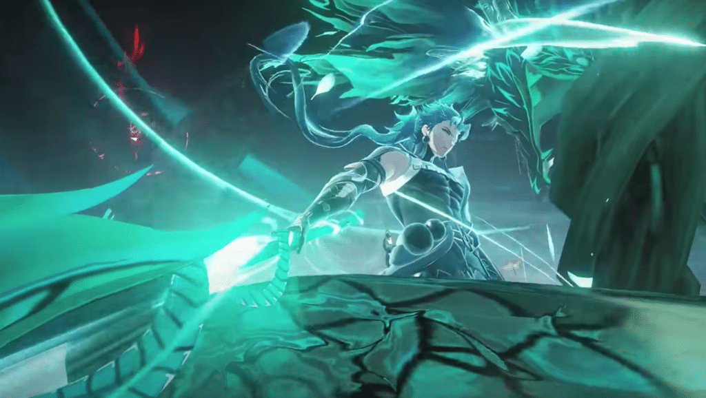 Cinematic style animation for Jiyan when he is casting an ability