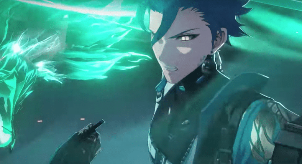 In-game animation of Jiyan performing an ability.