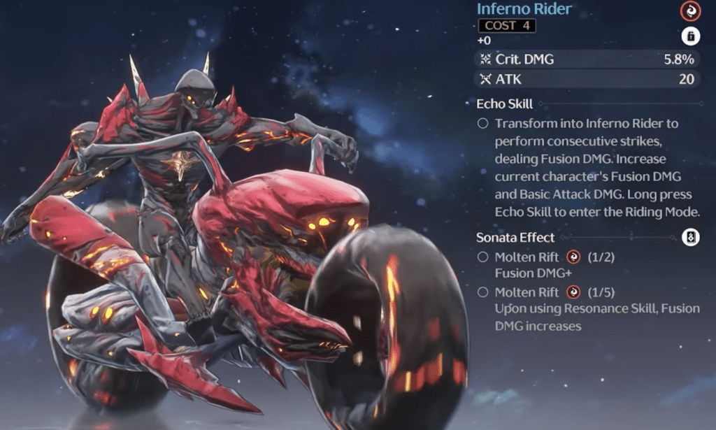 The Inferno Rider Echo description