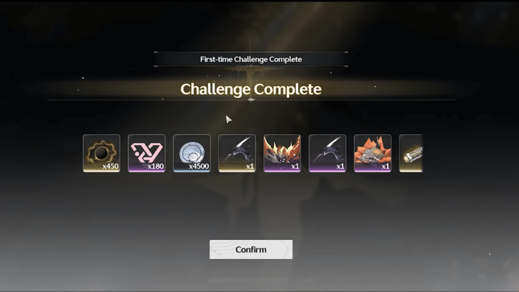 Wuthering Waves Gameplay Tacet Fields Challenge Complete Screen