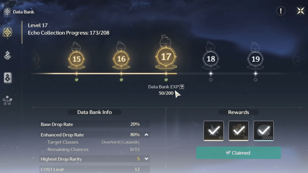 Wuthering Waves Gameplay Data Bank