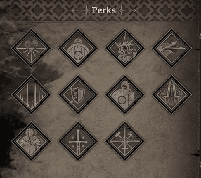 11 of the 12 Perks available to the Fighter class.