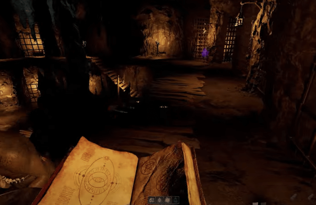 Wizard gameplay with a Spellbook equipped.