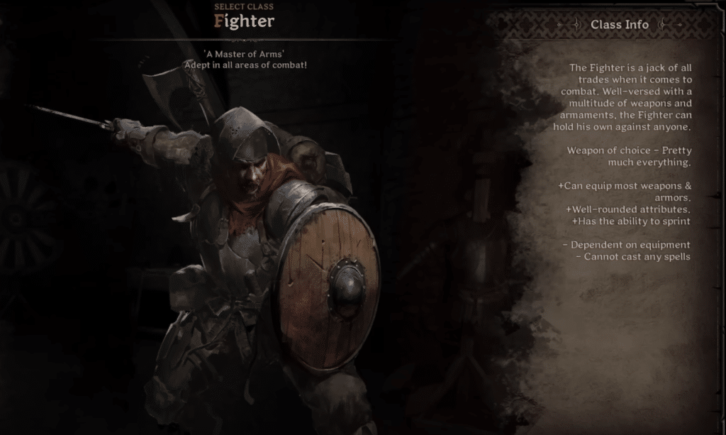 The Fighter class is great for taking on the Cave Troll.