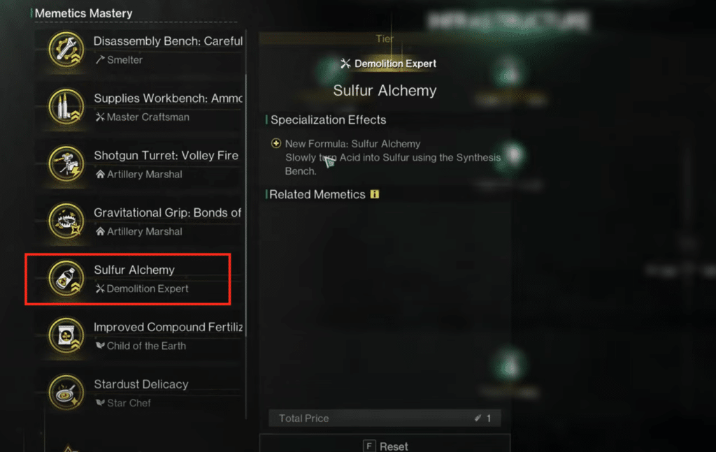 The Sulfur Alchemy mastery will help you craft your own Acid.