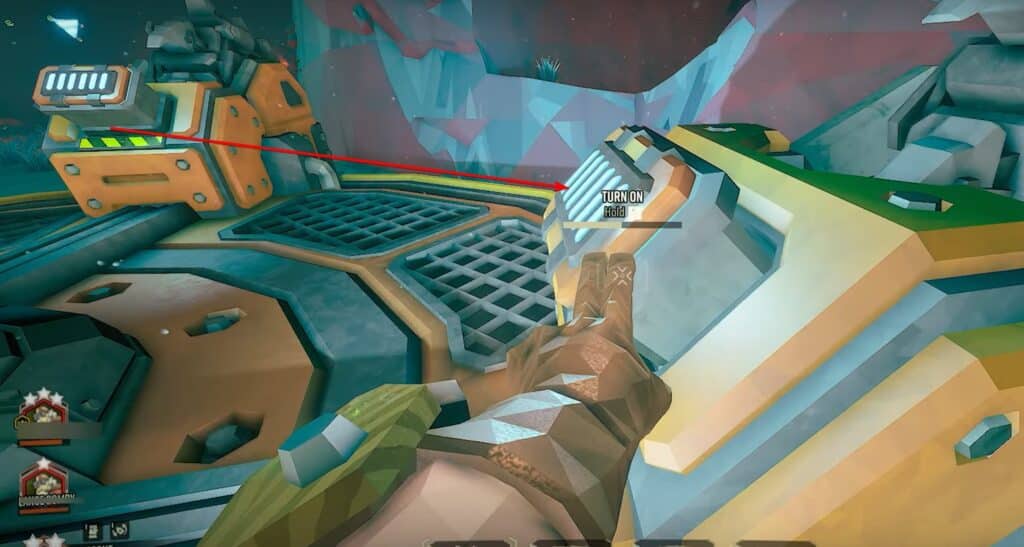 Turning on Drillevator buttons in Deep Rock Galactic.