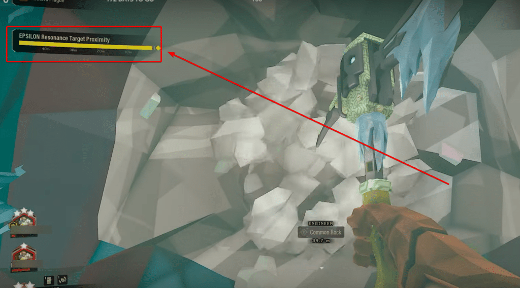 Resonance Target Proximity Meter full in Deep Rock Galactic.