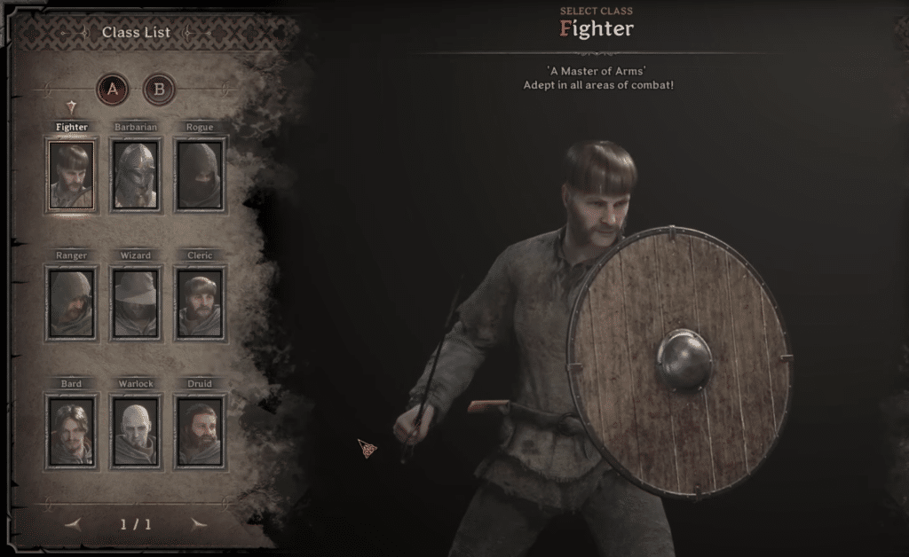 The fighter class is a very good option for beginners.