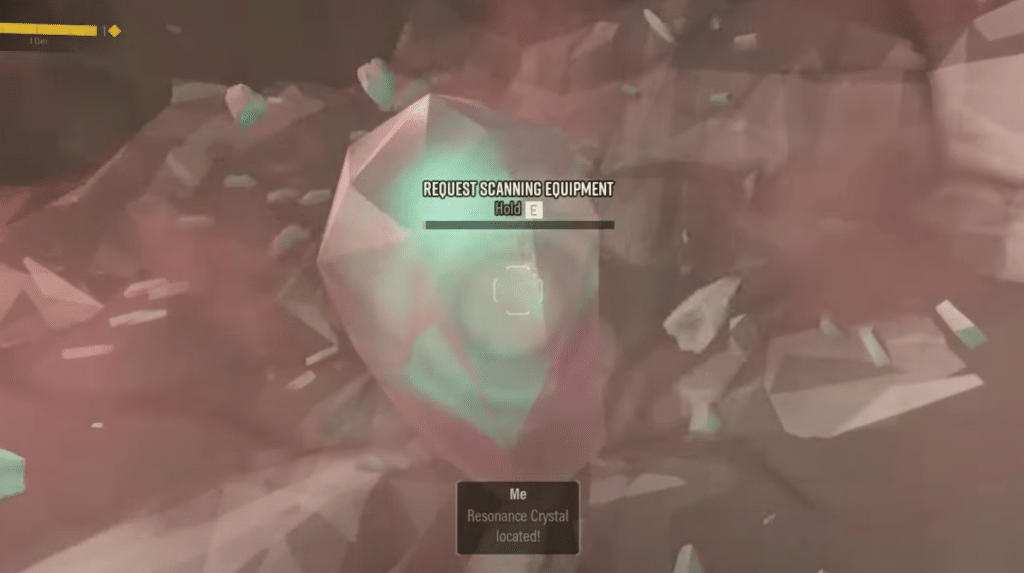 The Resonance crystals you must locate to find the Morkite Seeds deep in the ground.