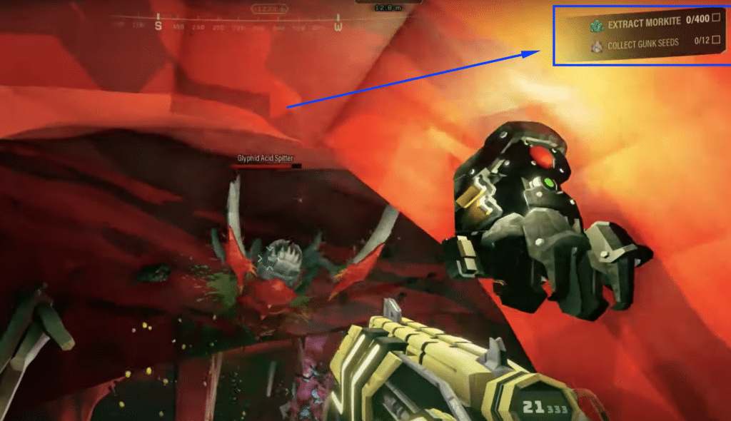 You can track your secondary objectives from the top right of your screen.