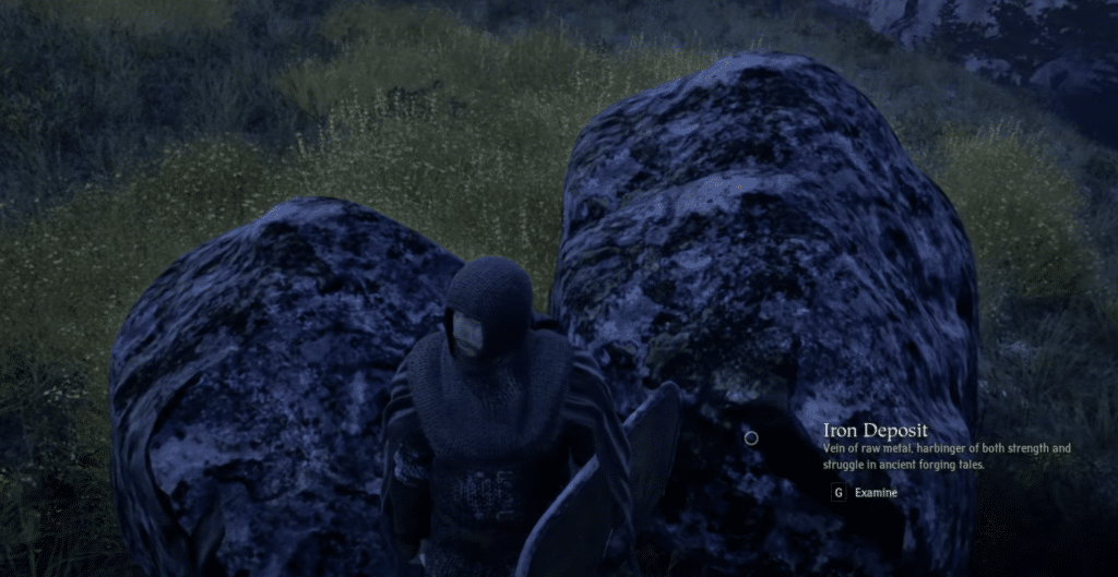 What the Wrought Iron deposit looks like in game.