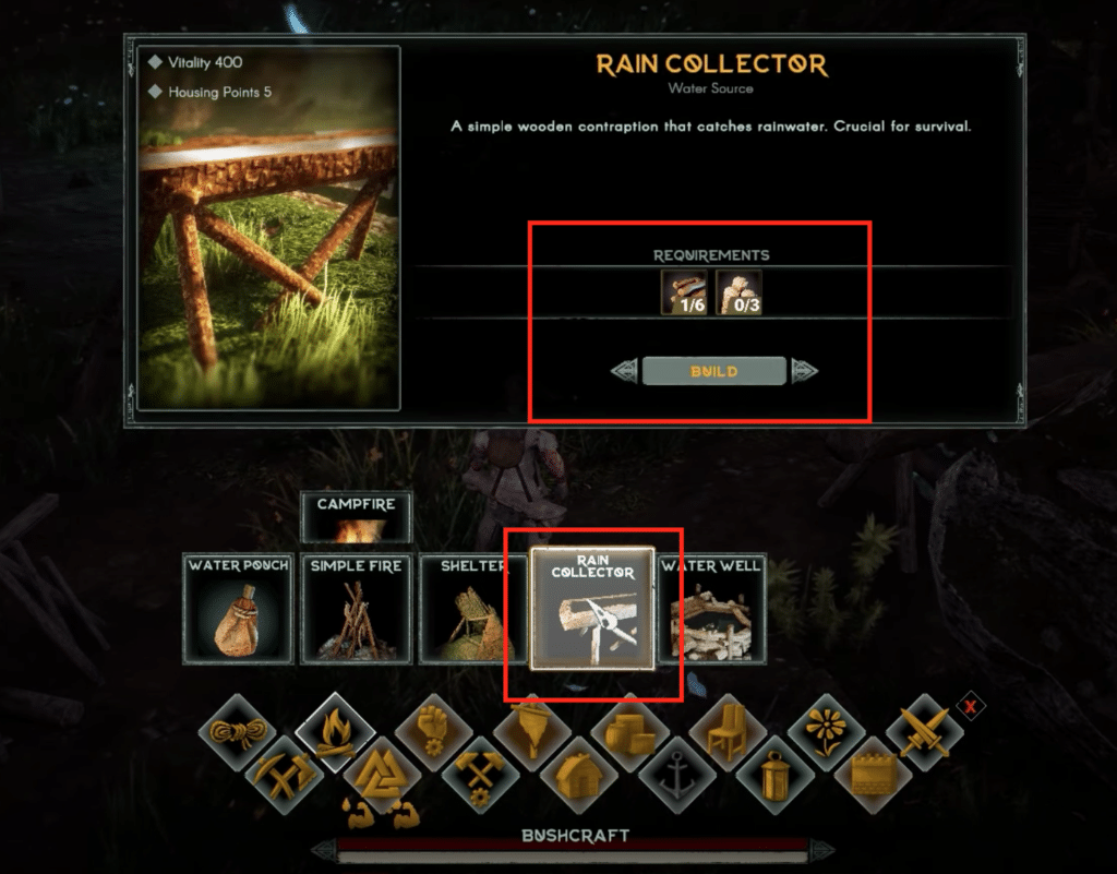 The recipe for the Rain Collector