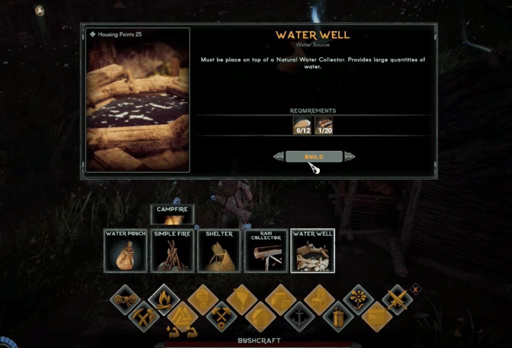 Recipe for the Water Well. The Water Well is an upgrade over the Rain Collector.