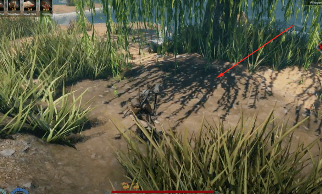 Ground that has been leveled using Terraforming