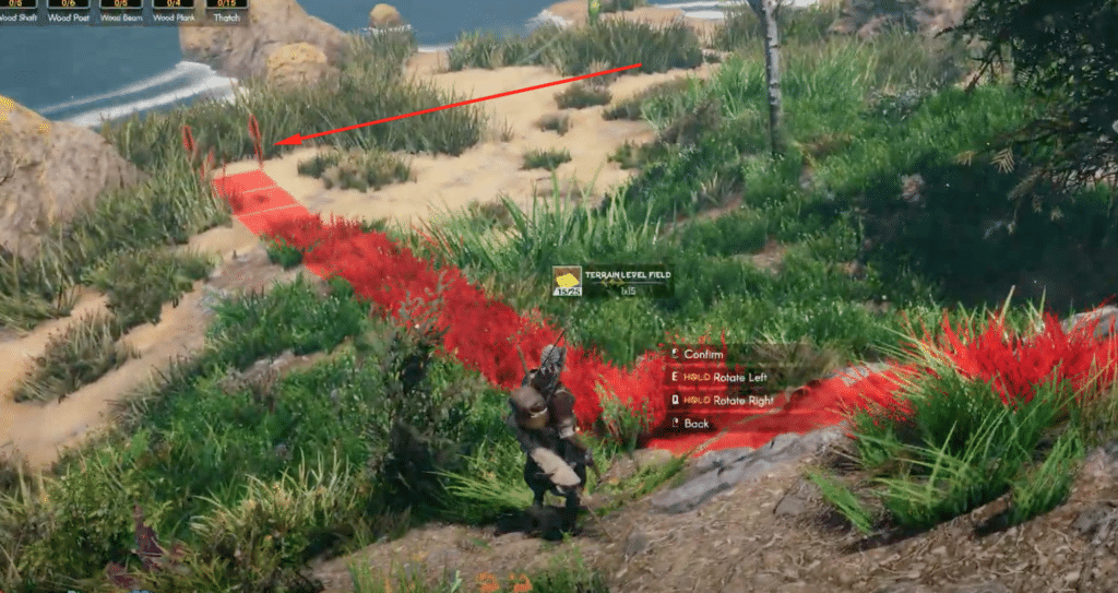 If the highlighted ground is red, you will not be able to level it.